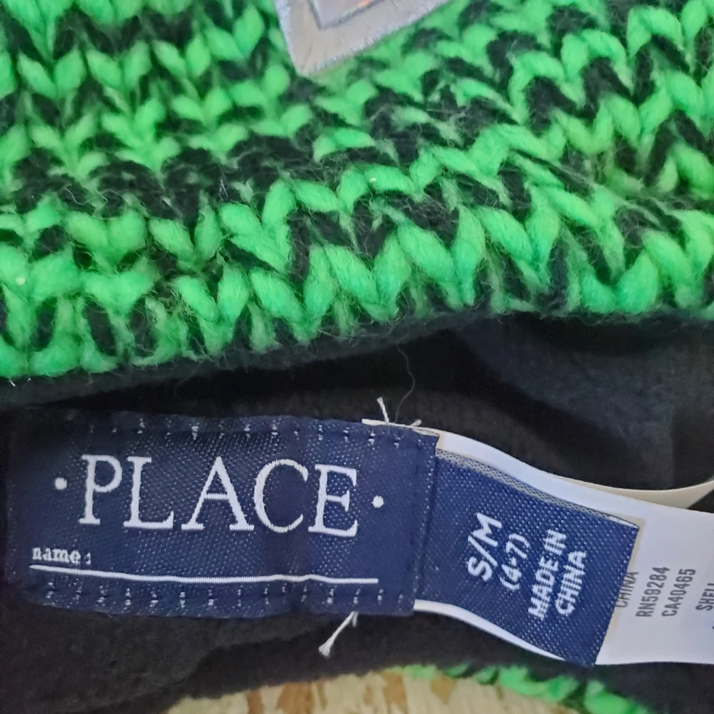 Green Alien Pom-Pom Beanie for Kids